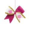 Hallmark 2.5" Cheerleading Hair Bow Christmas Ornament 1HGO2186