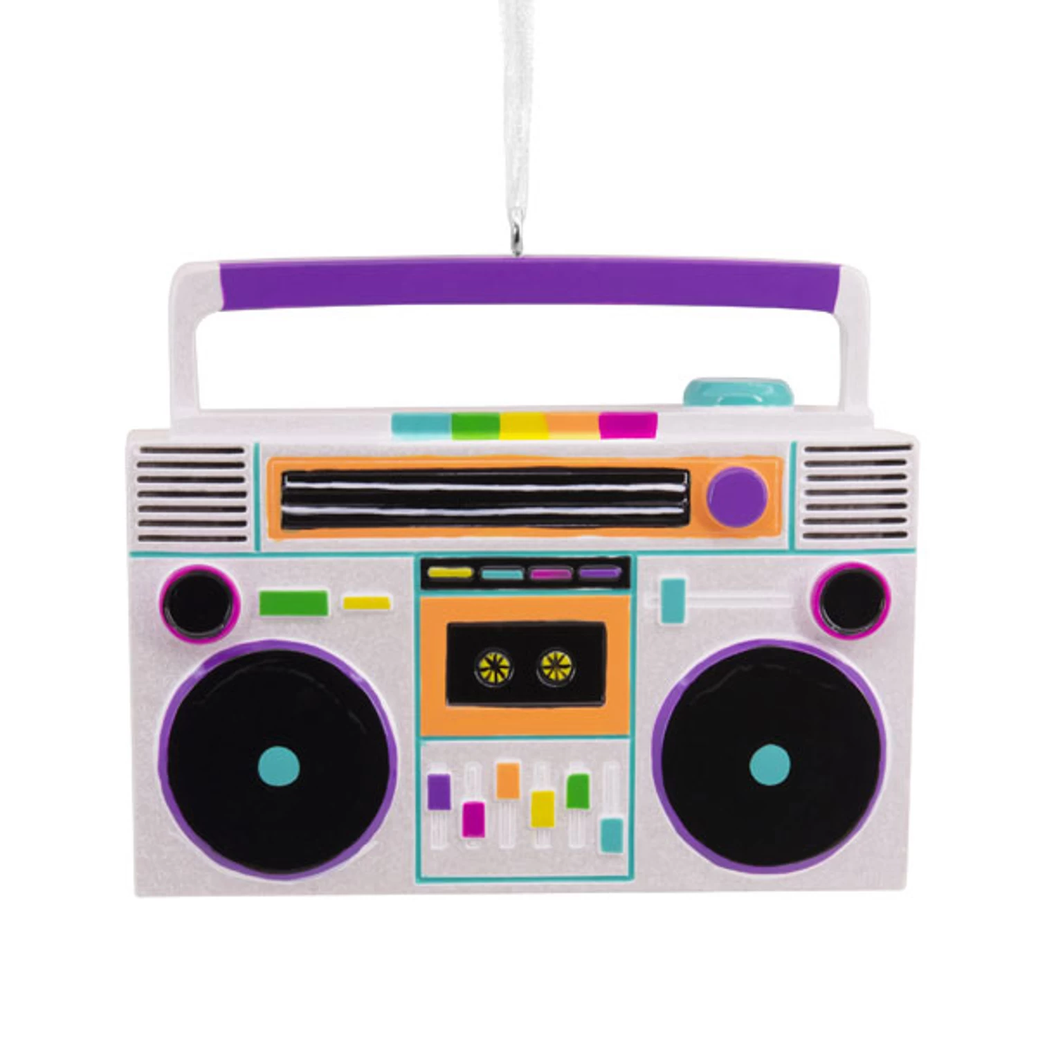 Hallmark 2.5" Retro Music Boom Box Christmas Ornament 1HGO3016 1 Hallmark 2.5" Retro Music Boom Box Christmas Ornament 1HGO3016