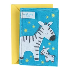 Hallmark Signature New Baby "Sweet Baby Boy" Greeting Card
