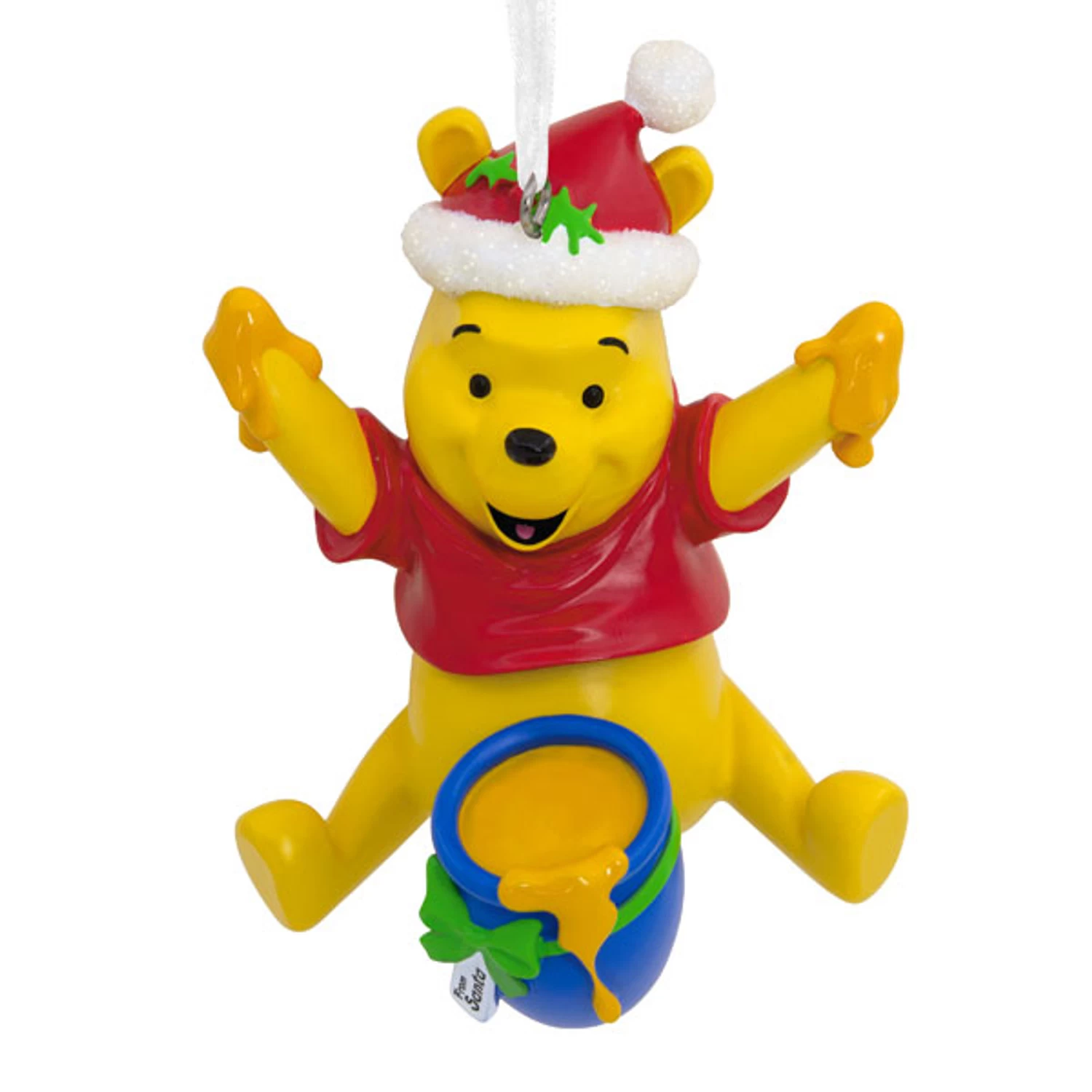 Hallmark Winnie The Pooh With Honey Pot Christmas Ornament 3HCM0814 1 Hallmark Winnie The Pooh With Honey Pot Christmas Ornament 3HCM0814