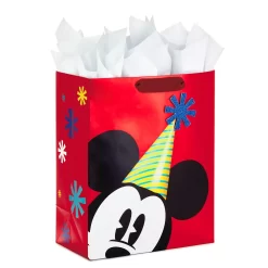 Hallmark Large Disney's Mickey Mouse Party Hat Gift Bag With Tissue Paper