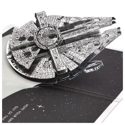Hallmark Signature Star Wars Paper Wonder Millennium Falcon Pop-Up Birthday Greeting Card