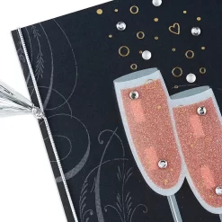 Hallmark "Here's To Love" Champagne Flutes Congratulations Card -Toy Store 5624259 ALT3