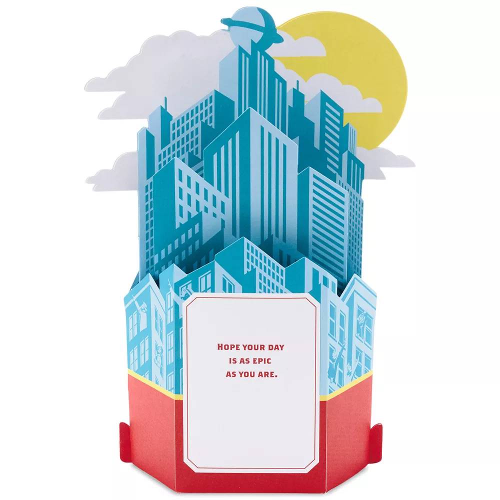 Hallmark Paper Wonder Superman Pop Up Birthday Card With Music 2 Hallmark Paper Wonder Superman Pop Up Birthday Card With Music - Image 2