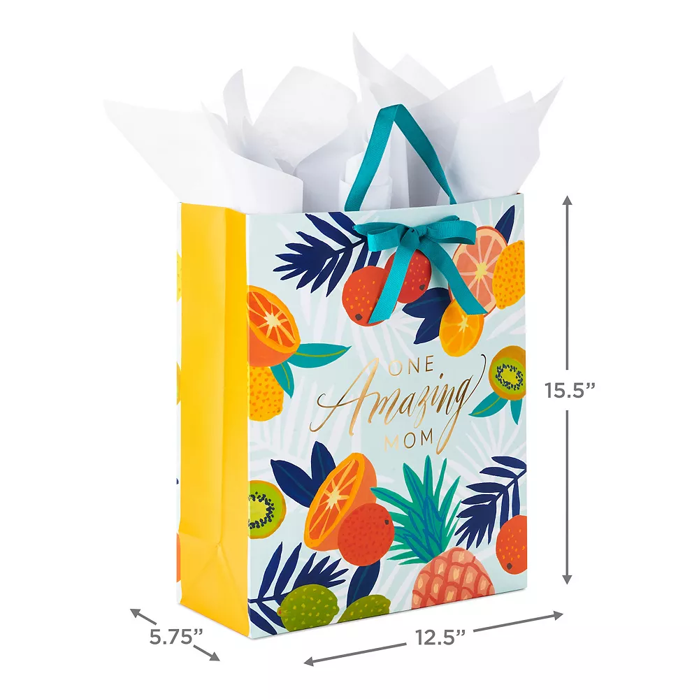 Hallmark Extra Large Tropical Fruit Mother's Day Gift Bag With Tissue Paper 2 Hallmark Extra Large Tropical Fruit Mother's Day Gift Bag With Tissue Paper - Image 2