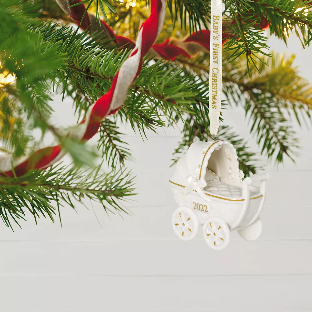 Hallmark Baby's First Christmas Pram Porcelain 2022 Hallmark Keepsake Christmas Ornament 6 Hallmark Baby's First Christmas Pram Porcelain 2022 Hallmark Keepsake Christmas Ornament - Image 6