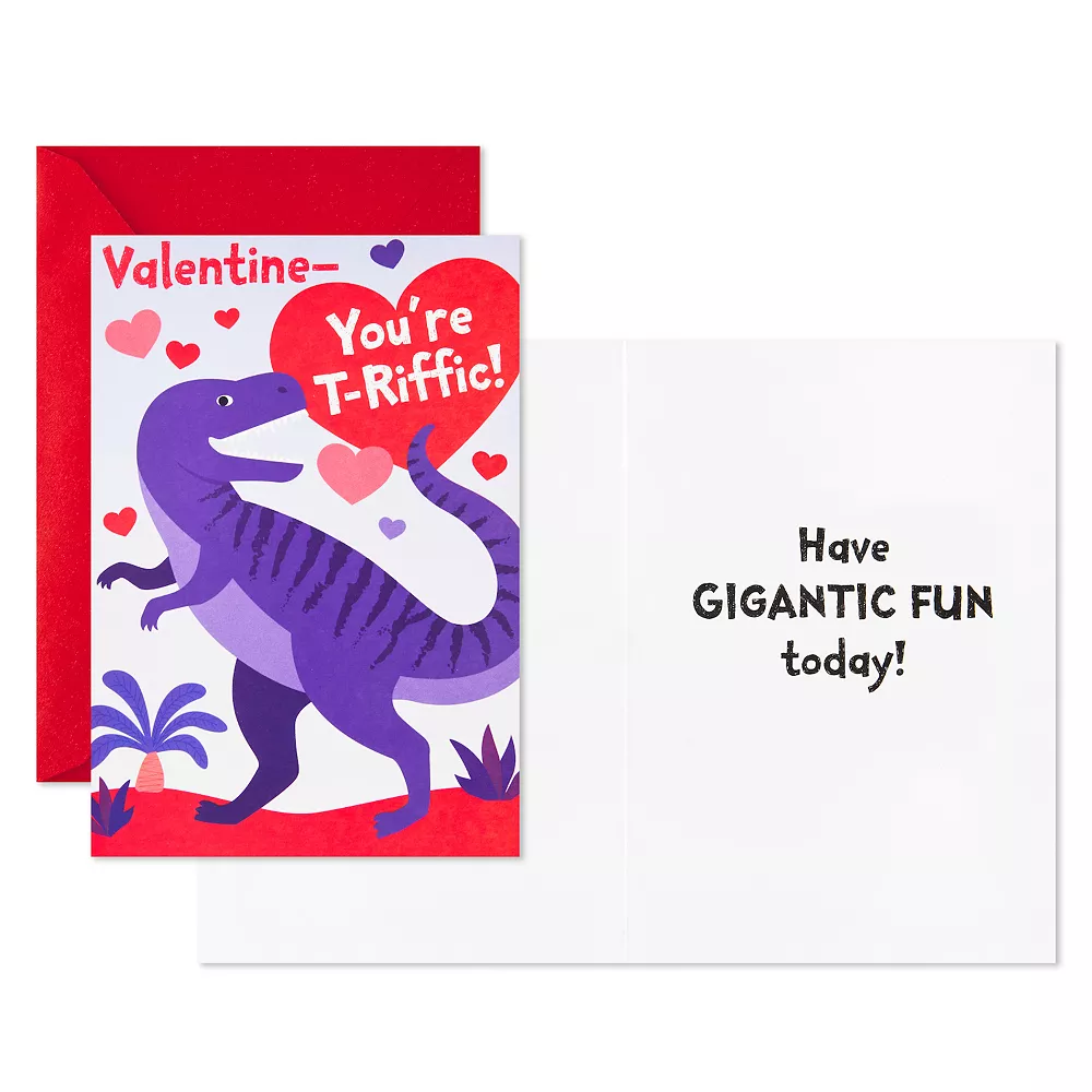 Hallmark Valentines Day Dinosaurs Cards Assortment For Kids - 8 Valentine's Day Cards With Envelopes 5 Hallmark Valentines Day Dinosaurs Cards Assortment For Kids - 8 Valentine's Day Cards With Envelopes - Image 5