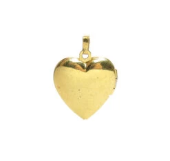 Barbie Locket Vintage Gold Heart Pendant Charm With Pink Rhinestone -Toy Store Barbie Jewelry for Girls Gold Heart Locket Pendant