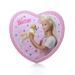 Barbie Heart Children's Melamine Plate With Dog