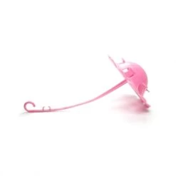 Dream Glow Barbie Parasol Vintage Pink Plastic Glow In The Dark Doll Umbrella