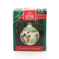 Betsey Clark Ornament #6 Home For Christmas 1991 Vintage Hallmark Keepsake Glass Ball