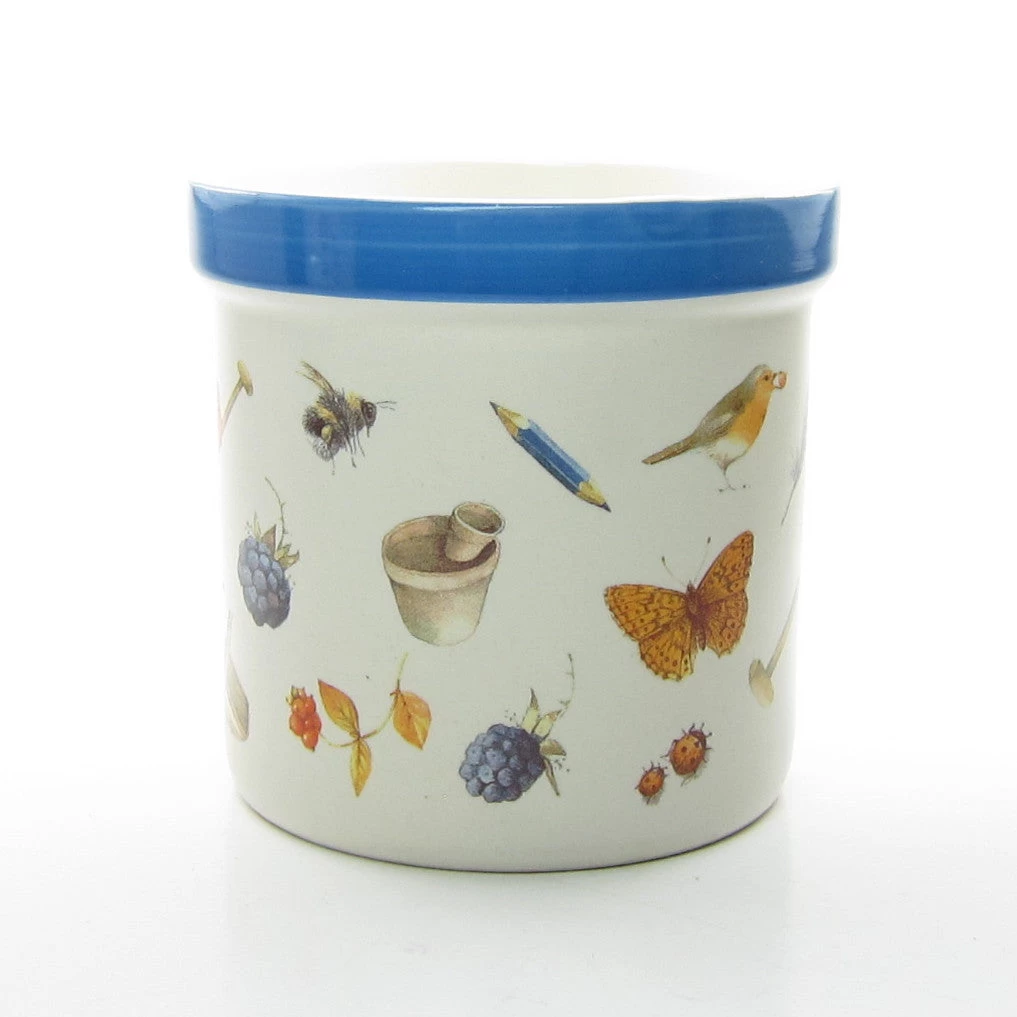 Marjolein Bastin Canister Or Crock - Blue Stripe, European Robin 4 Marjolein Bastin Canister Or Crock - Blue Stripe, European Robin - Image 4