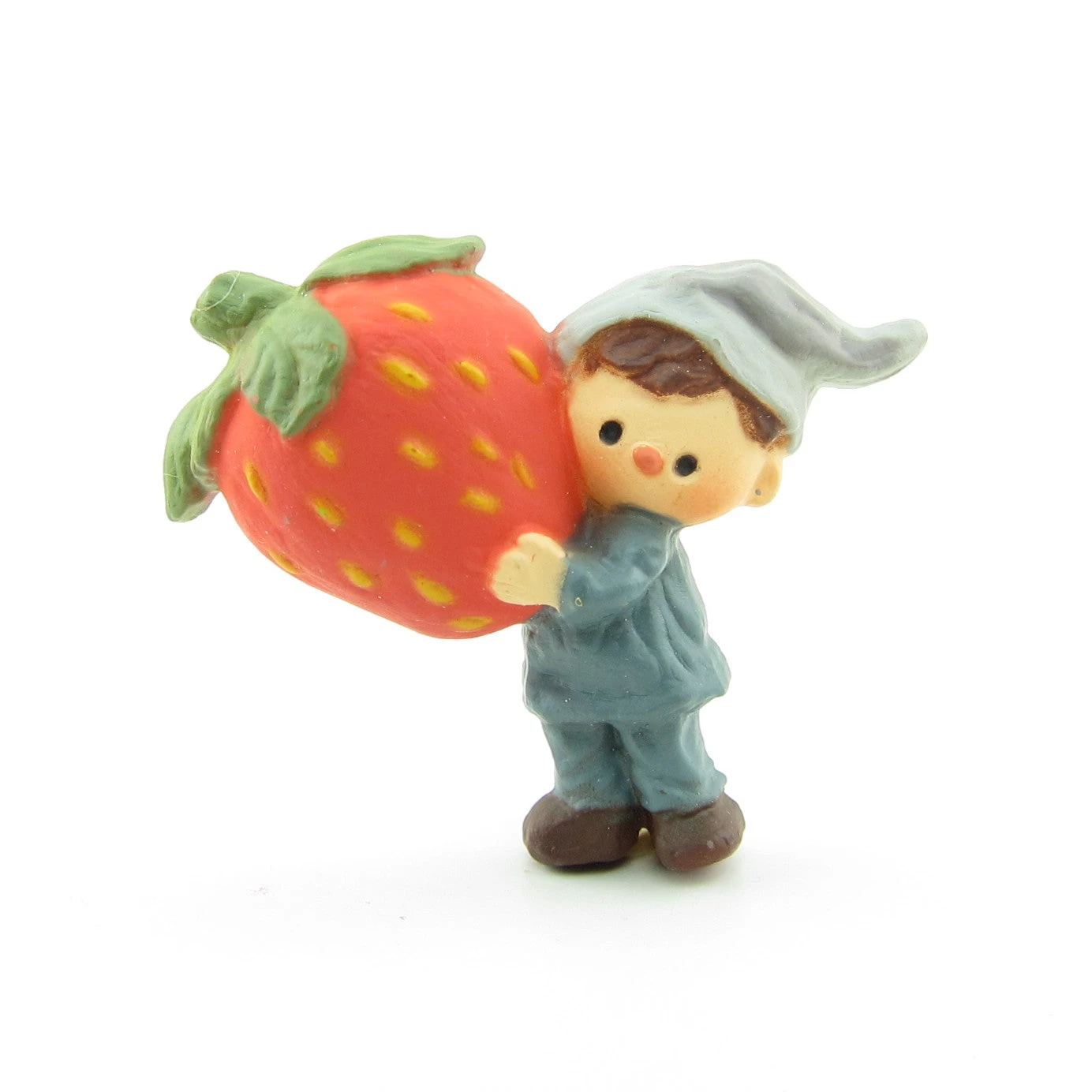 Pixie Boy With Strawberry Vintage Hallmark Lapel Pin 1 Pixie Boy With Strawberry Vintage Hallmark Lapel Pin