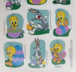 Looney Tunes Easter Stickers Vintage 1997 Hallmark Expressions -Toy Store Bugs bunny tweety bird easter egg stickers pack