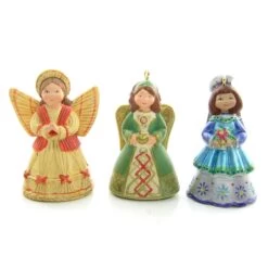 Joy To The World Angels 2007 Hallmark Set Of 6 Miniature Ornaments -Toy Store Christmas angels around the world miniature ornaments hallmark
