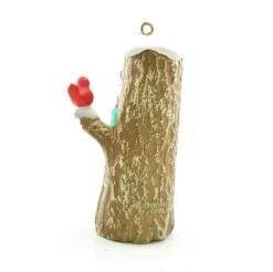 Mail Call Ornament Vintage Hallmark 1989 Tree Stump Mailbox With Raccoon -Toy Store Christmas ornament mail call tree branch mailbox raccoon red bird