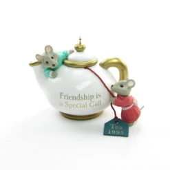 Tea For Two Vintage Hallmark 1995 Christmas Tea Pot Friendship Ornament 7 Tea For Two Vintage Hallmark 1995 Christmas Tea Pot Friendship Ornament -Toy Store Friendship is a special gift christmas ornament