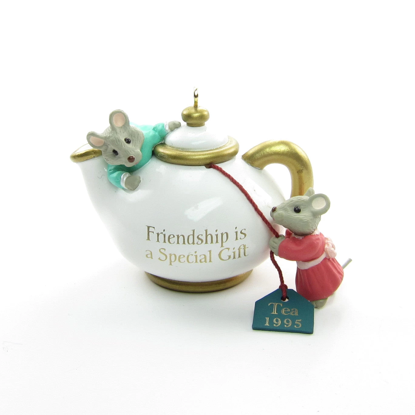 Tea For Two Vintage Hallmark 1995 Christmas Tea Pot Friendship Ornament 3 Tea For Two Vintage Hallmark 1995 Christmas Tea Pot Friendship Ornament - Image 3