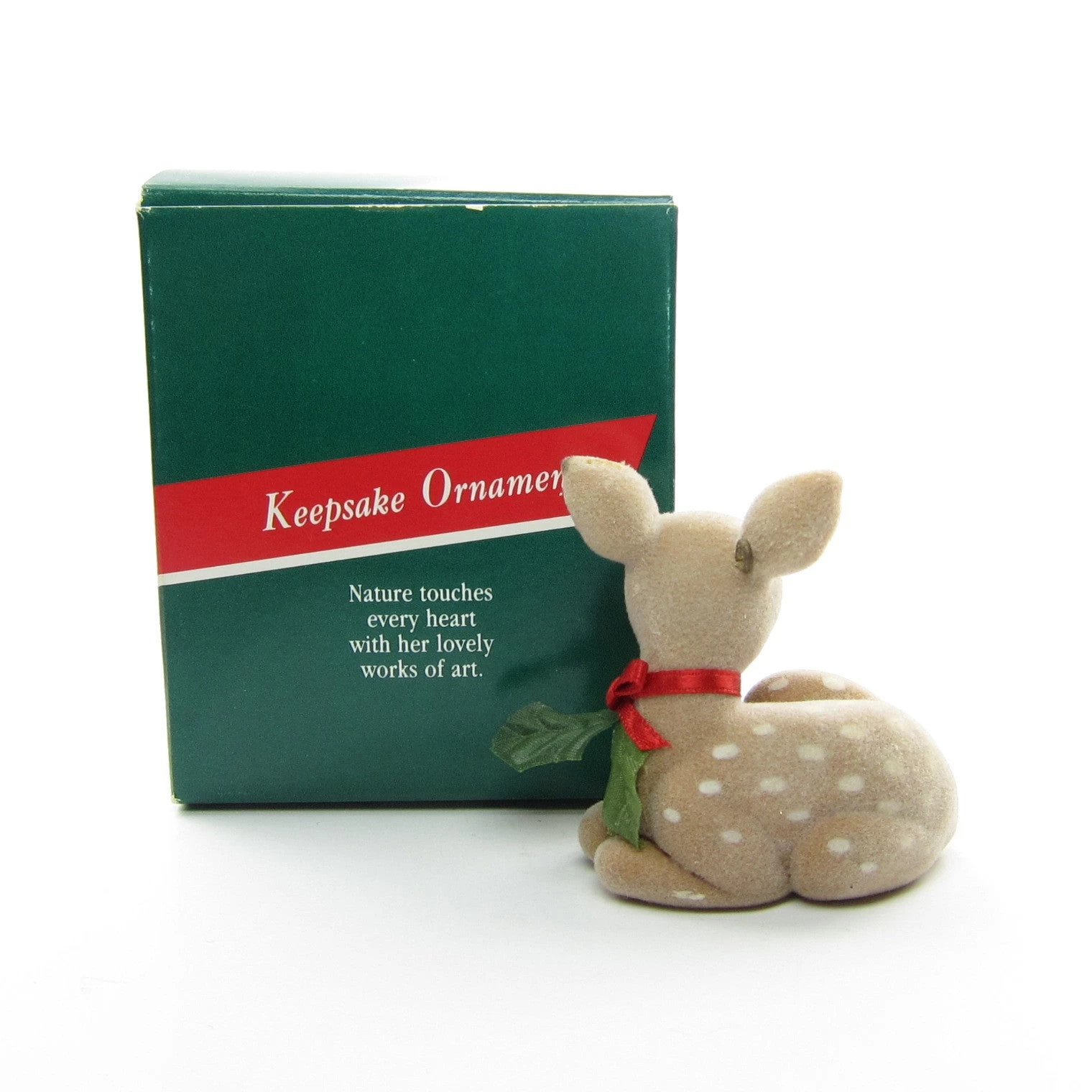 Hallmark Gentle Fawn Vintage 1989 Christmas Ornament Flocked Deer 2 Hallmark Gentle Fawn Vintage 1989 Christmas Ornament Flocked Deer - Image 2