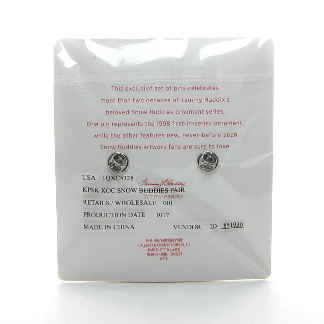 Snow Buddies Pin Set Hallmark 2018 Keepsake Ornament Club Member Exclusive 2 Snow Buddies Pin Set Hallmark 2018 Keepsake Ornament Club Member Exclusive - Image 2