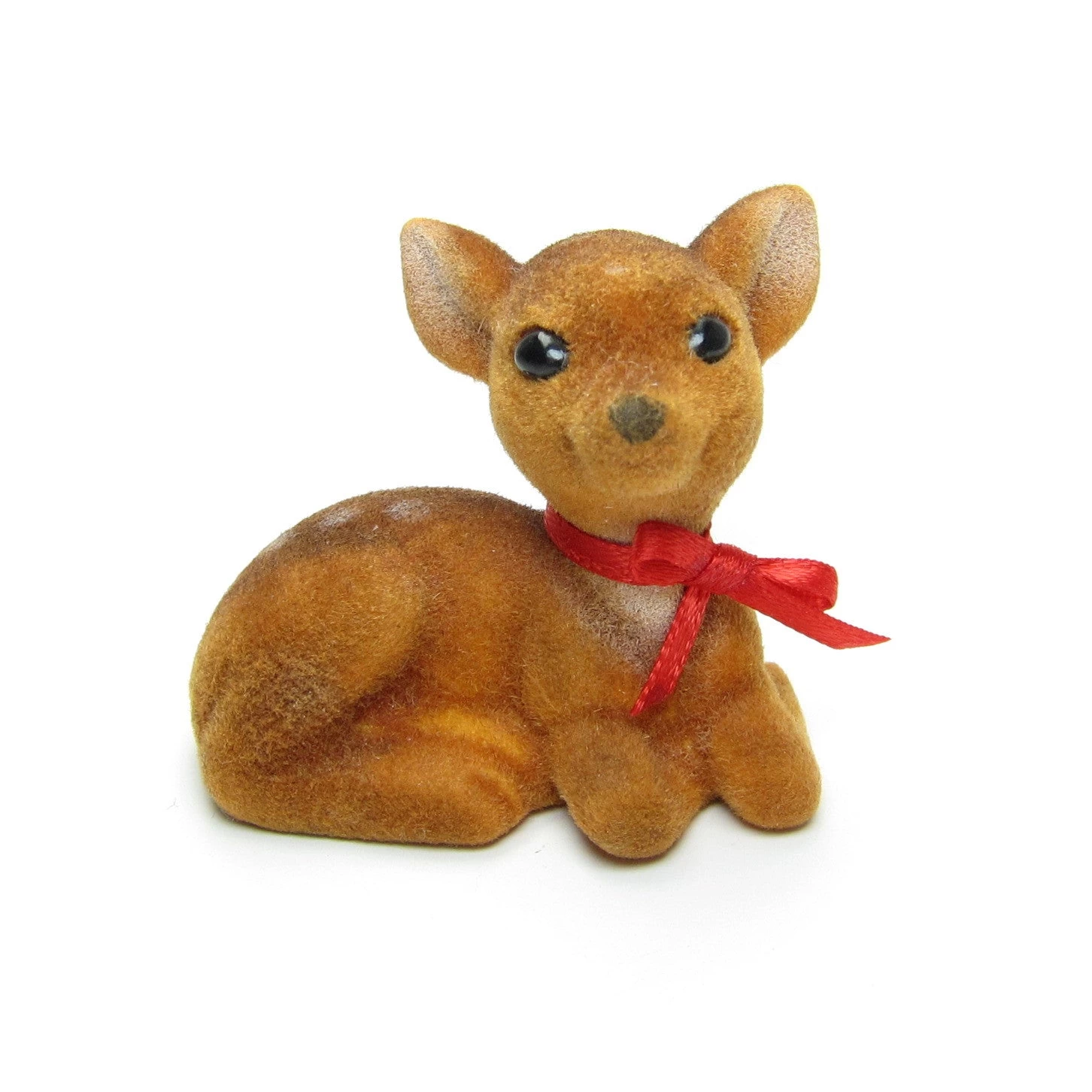 Hallmark Flocked Deer Or Fawn Vintage 1983 Merry Miniatures Figurine 1 Hallmark Flocked Deer Or Fawn Vintage 1983 Merry Miniatures Figurine