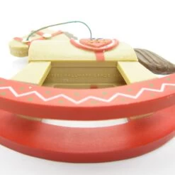 Rocking Horse Ornament Vintage 1980 Hallmark Christmas Tree Decoration -Toy Store Hallmark cards 1980 ambassador rocking horse ornament