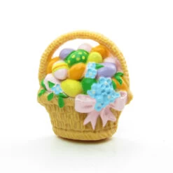 Easter Basket With Eggs Pin Vintage Hallmark Lapel