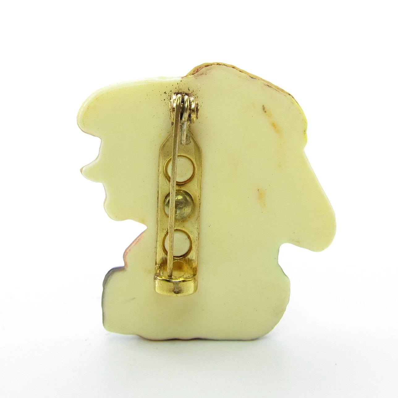 Pixie Boy Under Flower With Frog Vintage Hallmark Lapel Pin 2 Pixie Boy Under Flower With Frog Vintage Hallmark Lapel Pin - Image 2