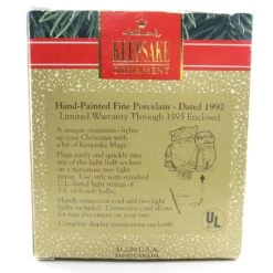 Watch Owls Ornament Vintage 1992 Hallmark Magic Light Christmas Keepsake -Toy Store Hallmark light up porcelain owls 1992 keepsake ornament