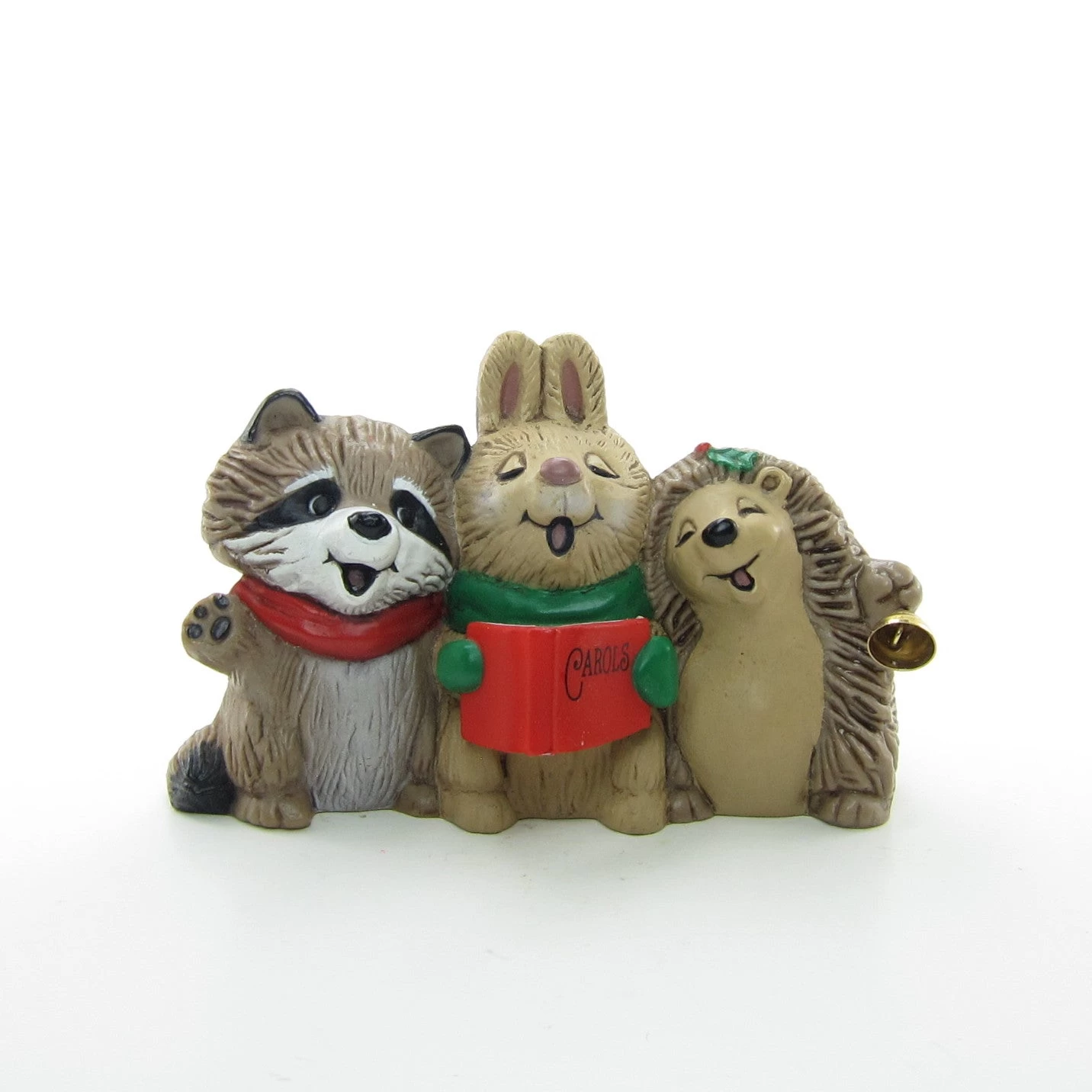 Raccoon, Bunny & Porcupine Hallmark Merry Miniatures 1983 Animals Figurine 1 Raccoon, Bunny & Porcupine Hallmark Merry Miniatures 1983 Animals Figurine