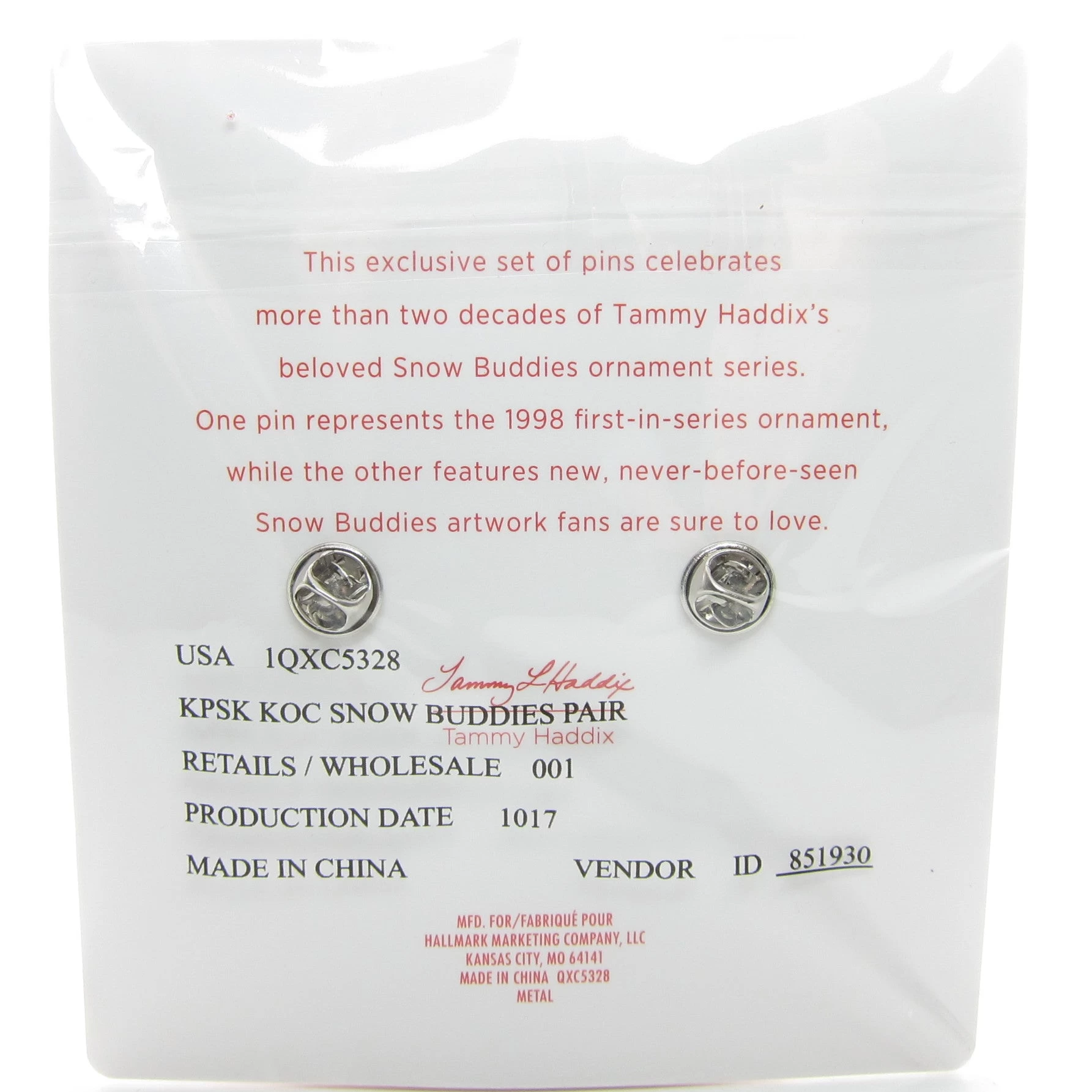 Snow Buddies Pin Set Hallmark 2018 Keepsake Ornament Club Member Exclusive 4 Snow Buddies Pin Set Hallmark 2018 Keepsake Ornament Club Member Exclusive - Image 4