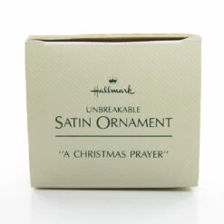 A Christmas Prayer Vintage 1984 Hallmark Keepsake Blue Satin Ball Ornament -Toy Store Hallmark unbreakable satin ornament a christmas prayer 1984