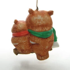 Watch Owls Ornament Vintage 1992 Hallmark Magic Light Christmas Keepsake -Toy Store Hallmark watch owls porcelain Christmas 1992 ornament