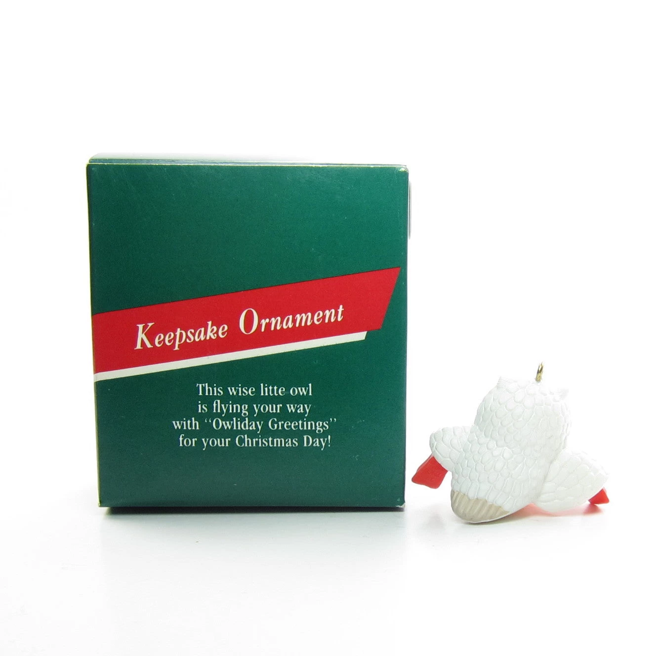 Owliday Greetings Ornament Vintage Hallmark 1989 Christmas Owl Tree Decoration 2 Owliday Greetings Ornament Vintage Hallmark 1989 Christmas Owl Tree Decoration - Image 2
