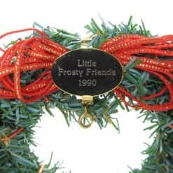 Little Frosty Friends Memory Wreath Vintage 1990 Hallmark Ornament Display 9 Little Frosty Friends Memory Wreath Vintage 1990 Hallmark Ornament Display -Toy Store Little frosty friends 1990 gold sign ornament display wreath