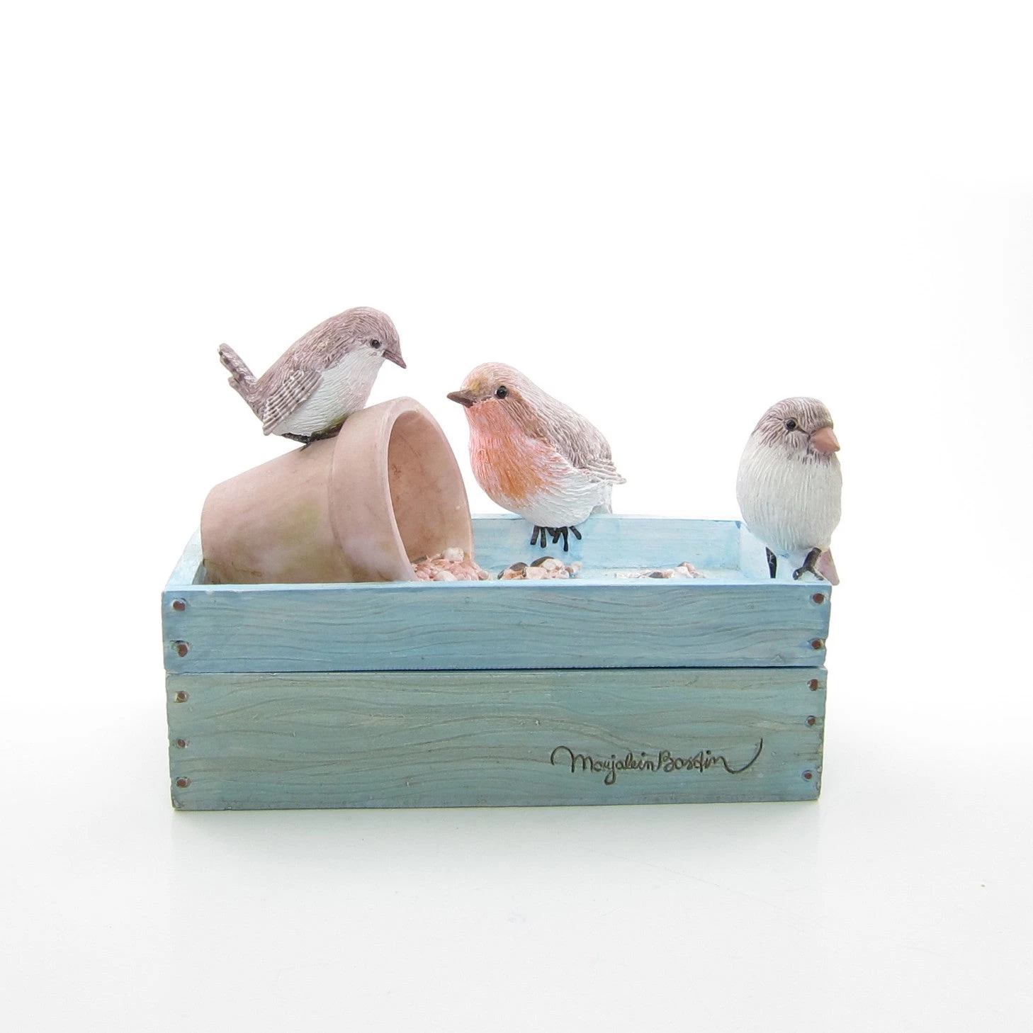 Marjolein Bastin Trinket Box With European Robin, Birds & Bird Seed - MISSING BIRD 1 Marjolein Bastin Trinket Box With European Robin, Birds & Bird Seed - MISSING BIRD