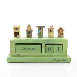 Marjolein Bastin Birdhouses Perpetual Block Calendar Hallmark Desk Decor