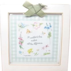 Marjolein Bastin Framed Quote With Flowers - A Mother's Love Makes All The Difference -Toy Store Marjolein bastin frame a mother s love flowers gingham