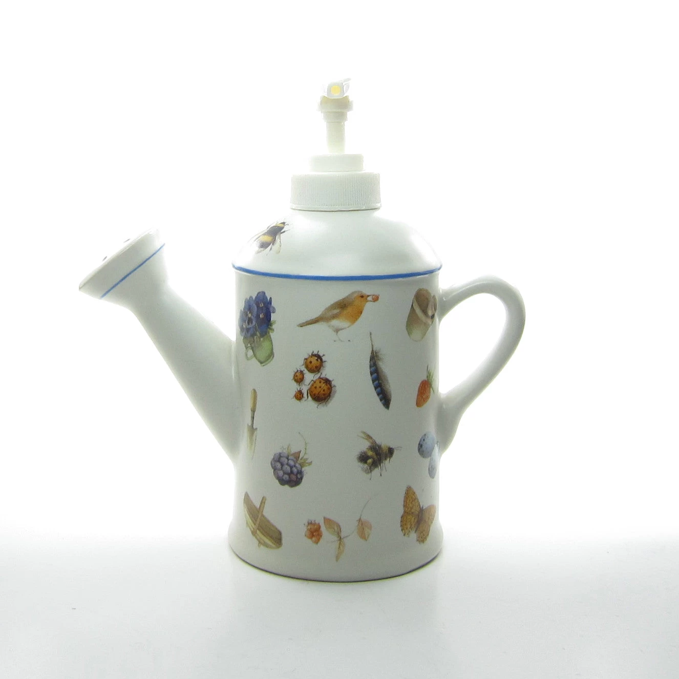 Marjolein Bastin Watering Can Liquid Soap Or Lotion Dispenser With Pump - Blue Stripe 1 Marjolein Bastin Watering Can Liquid Soap Or Lotion Dispenser With Pump - Blue Stripe