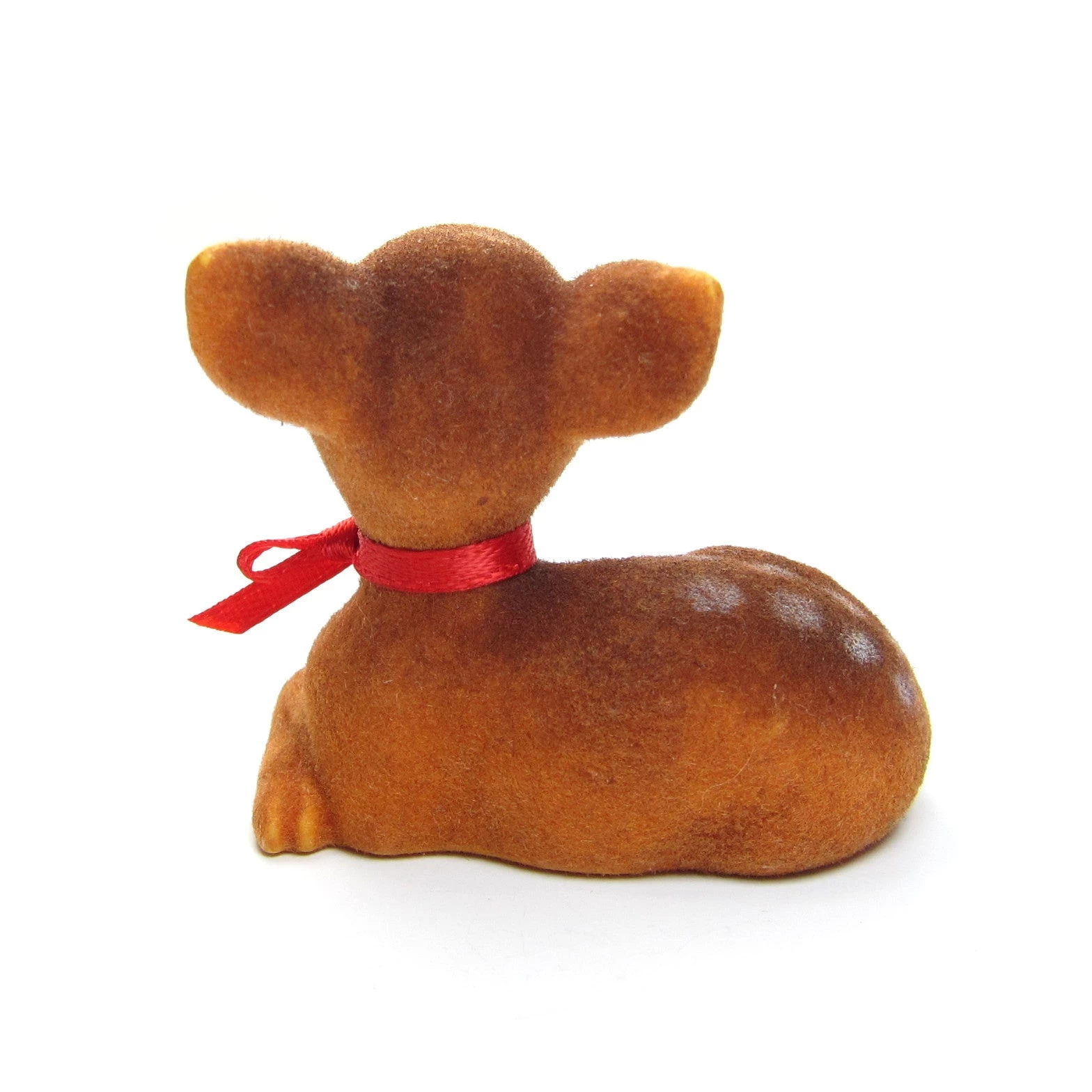 Hallmark Flocked Deer Or Fawn Vintage 1983 Merry Miniatures Figurine 2 Hallmark Flocked Deer Or Fawn Vintage 1983 Merry Miniatures Figurine - Image 2