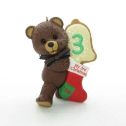 My Third Christmas 1998 Hallmark Teddy Bear Christmas Ornament