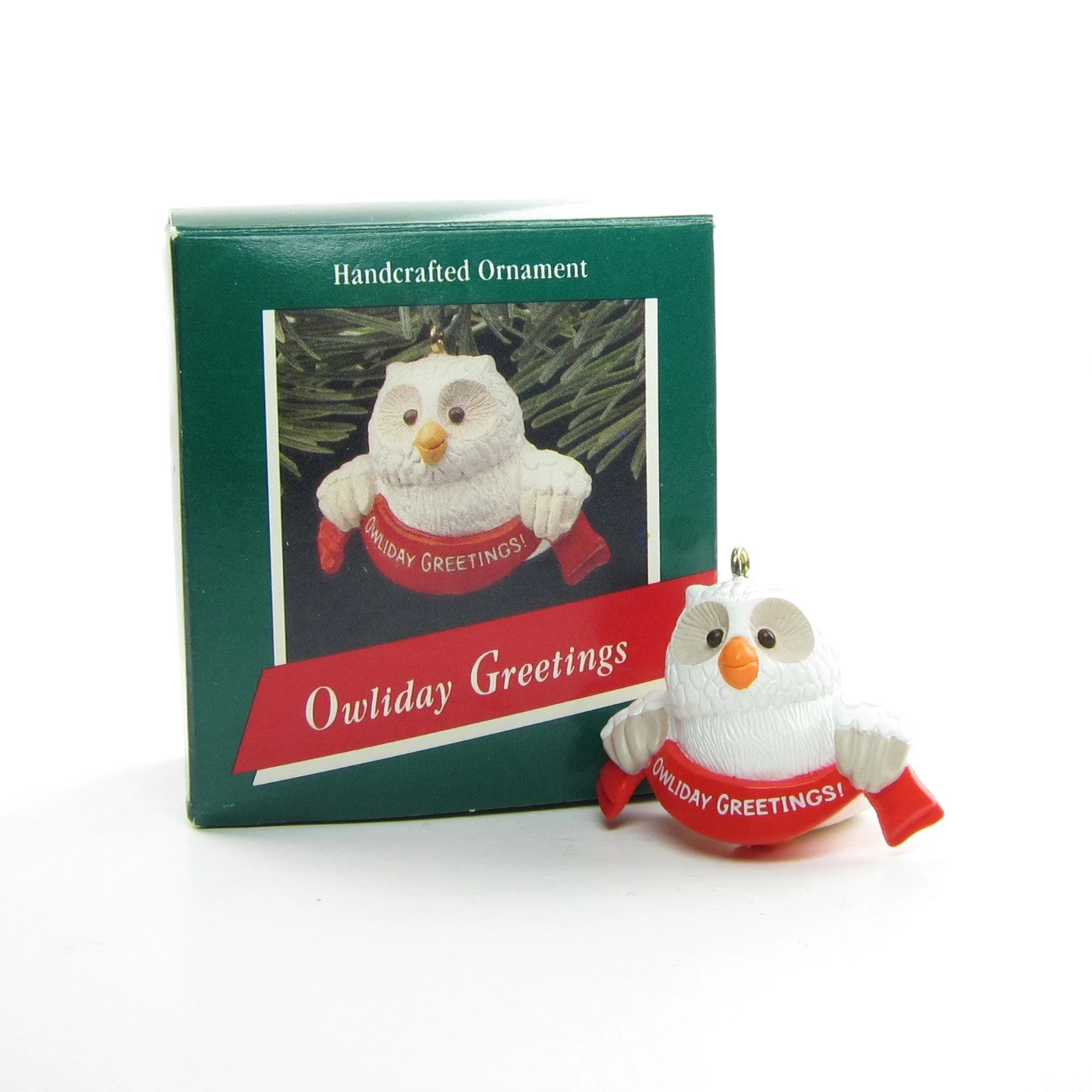 Owliday Greetings Ornament Vintage Hallmark 1989 Christmas Owl Tree Decoration 1 Owliday Greetings Ornament Vintage Hallmark 1989 Christmas Owl Tree Decoration