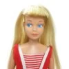 Straight Leg Skipper Doll Vintage 1960s Barbie #950 In Red & White Swimsuit