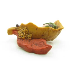 Pixie Boy Sleeping In Autumn Leaf Vintage Hallmark Lapel Pin -Toy Store Sleeping elf pixie boy vintage hallmark lapel pin