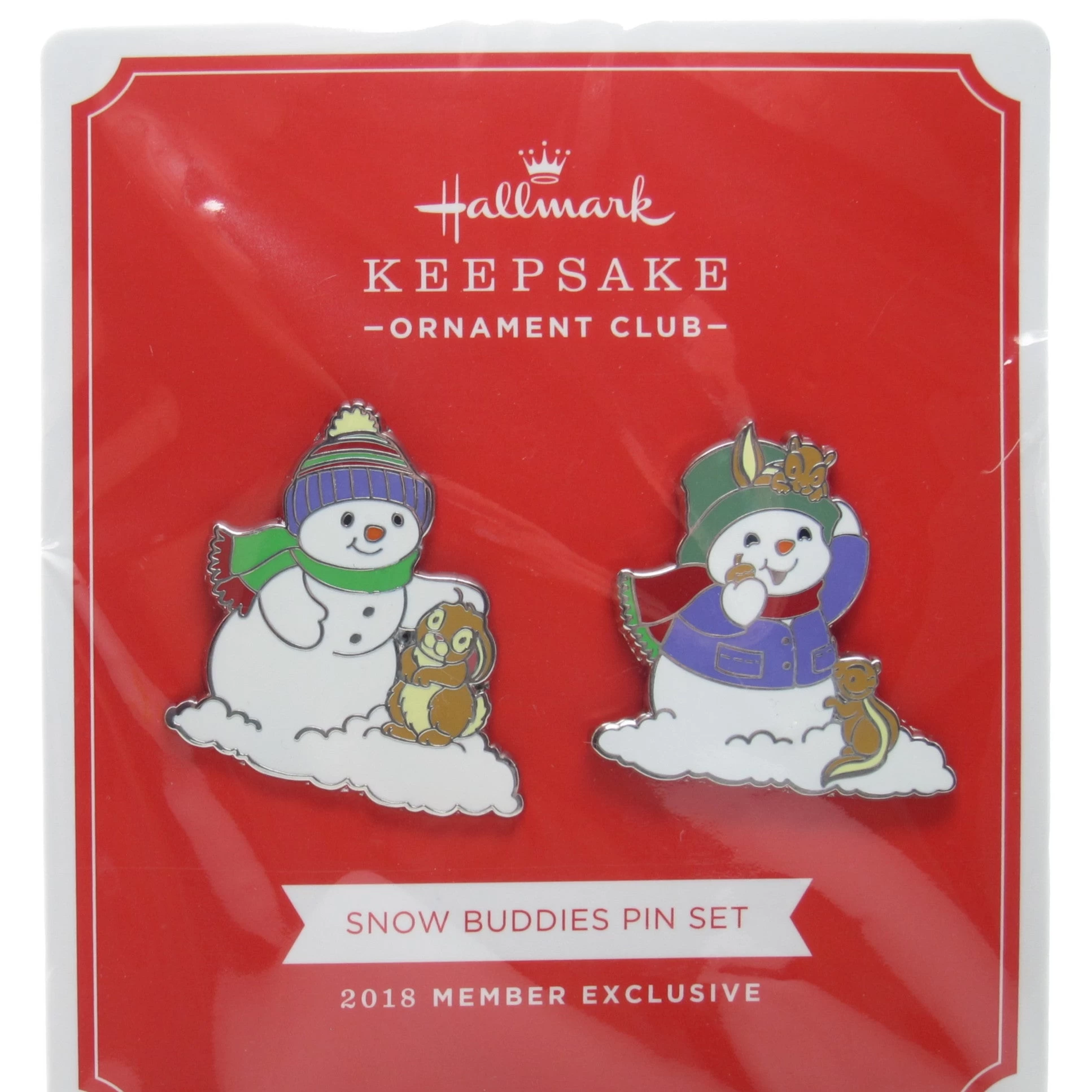 Snow Buddies Pin Set Hallmark 2018 Keepsake Ornament Club Member Exclusive 3 Snow Buddies Pin Set Hallmark 2018 Keepsake Ornament Club Member Exclusive - Image 3