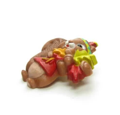 Squirrel Pin Vintage Hallmark Lapel With Oak Leaves & Acorn -Toy Store Squirrel Pin Brooch Hallmark Plastic Lapel