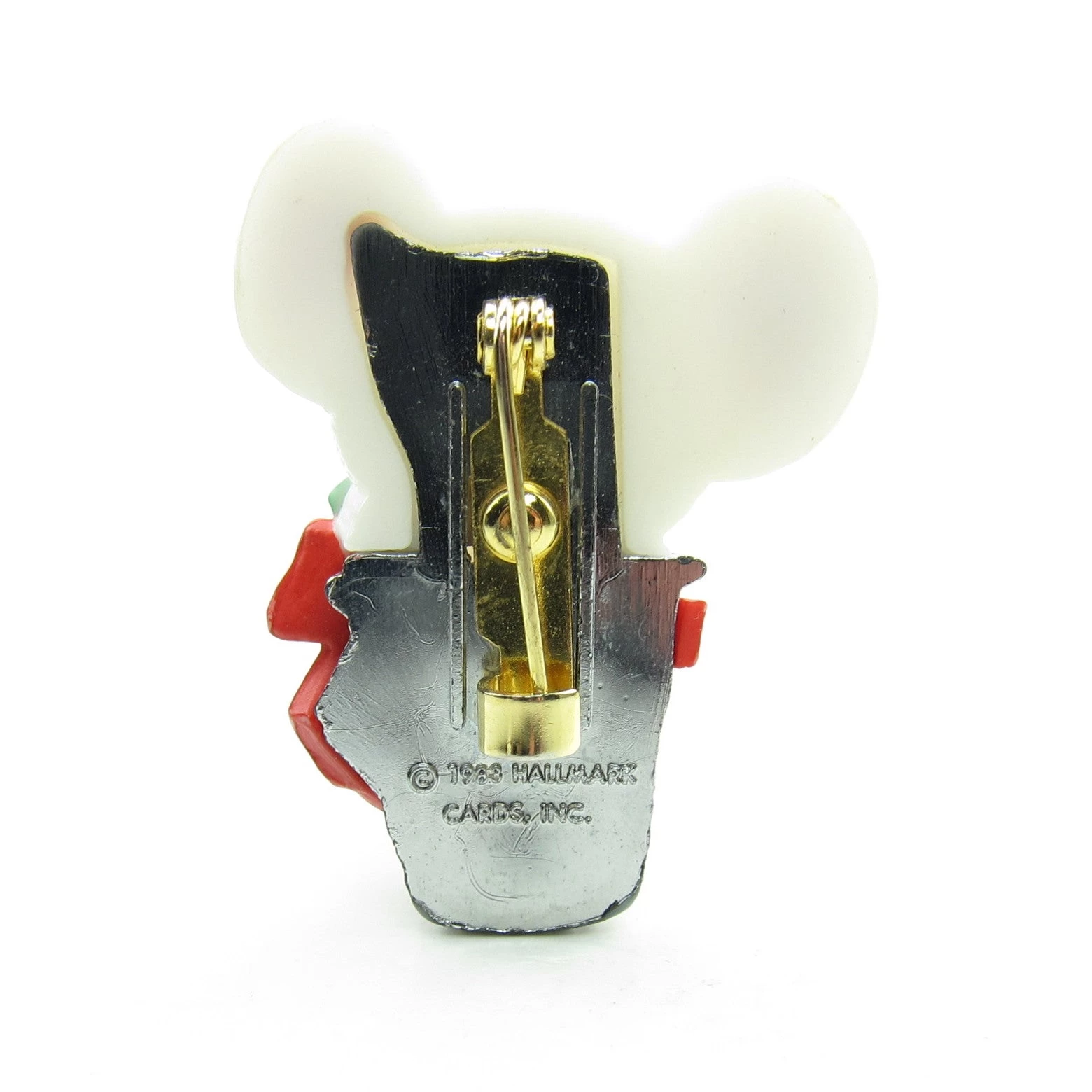 Mouse In Thimble Vintage Hallmark Christmas Lapel Pin 2 Mouse In Thimble Vintage Hallmark Christmas Lapel Pin - Image 2