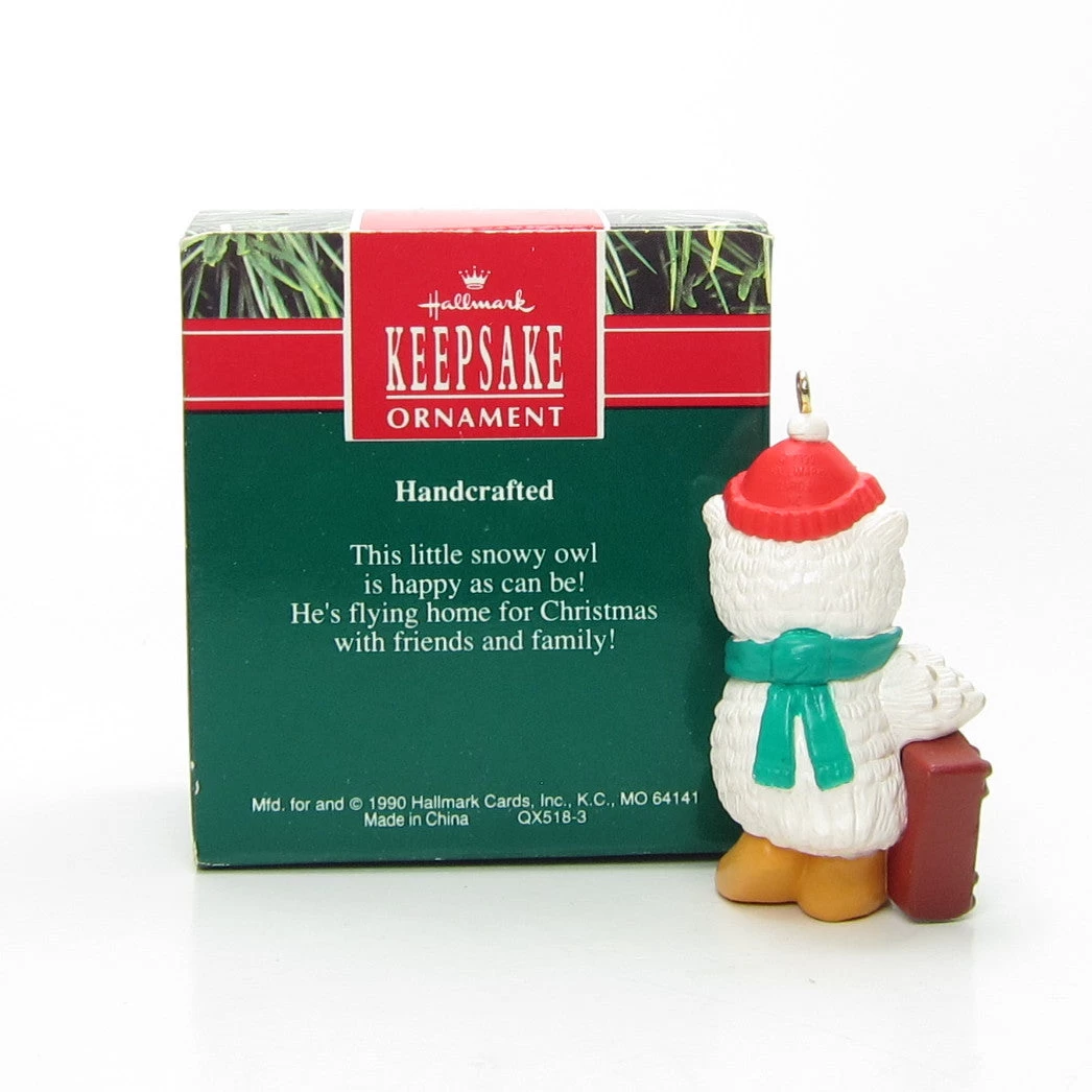 Home For The Owlidays Vintage Hallmark 1990 Christmas Owl Ornament 2 Home For The Owlidays Vintage Hallmark 1990 Christmas Owl Ornament - Image 2