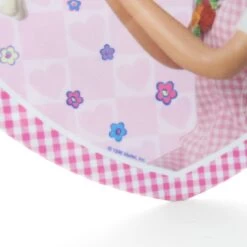 Barbie Heart Children's Melamine Plate With Dog -Toy Store Vintage 1996 mattel barbie heart shaped melamine kids plate