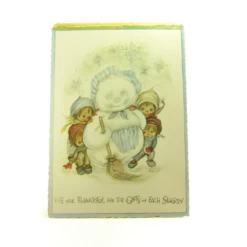 Betsey Clark Postcard Set Of 7 Oversized Hallmark Cards For Every Season -Toy Store Vintage hallmark betsey clark art postcards